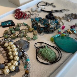 Elegant turquoise owl boho coin Women's Jewelry Set #154